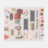 "21st birthday blanket. Woman" Fleece Deken (Voorkant (Horizontaal))