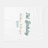 21st birthday blue orange stylish boho retro name  fleece deken (Voorkant (Horizontaal))