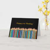 21st Birthday Candles Kaart Aanpassen (Gele Bloem)