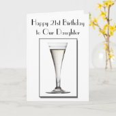 21st Birthday Cards Kaart (Gele Bloem)
