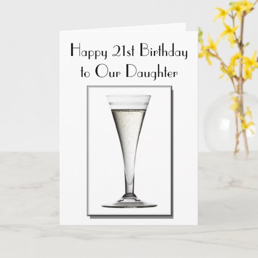 21st Birthday Cards Kaart (Gele Bloem)