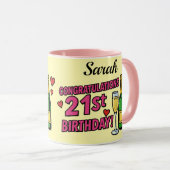 21st Birthday coffee mug  Mok (Voorkant rechts)