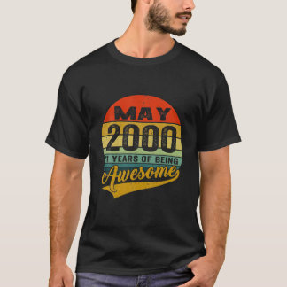 21St. Birthday Decorations May 2000 Mannen Vrouwen T-shirt