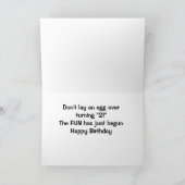 **21st BIRTHDAY** DON'T LAY AN EGG OVER IT! Card Kaart (Binnen)