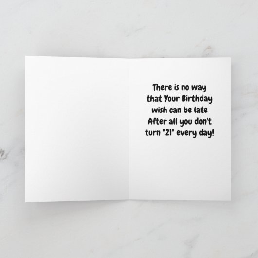 **21st BIRTHDAY** FROM RUNAWAY FUN LOVING PIGS Kaart (Binnen)