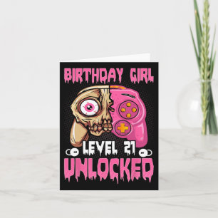 21st Birthday Girl Level 21 Ontgrendeld Videogame  Kaart