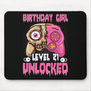 21st Birthday Girl Level 21 Ontgrendeld Videogame  Muismat