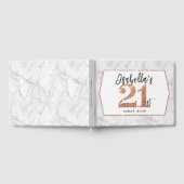21st BIRTHDAY glam luxe koperen glitter ISABELLA Gastenboek (Volledig)