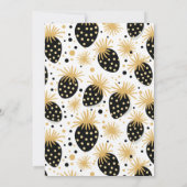 21st Birthday Invitation, Gold & Black Strawberry Kaart (Achterkant)