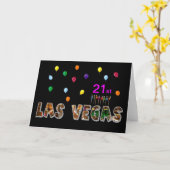 21st Birthday Las Vegas Kaart (Gele Bloem)