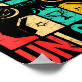 21st Birthday Level 21 Unlocked Gamer Funny Birthd Poster (Hoek)