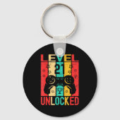 21st Birthday Level 21 Unlocked Gamer Funny Birthd Sleutelhanger (Voorkant)