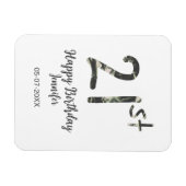 21st Birthday Naam toevoegen Datum Jaar Black sjab Magneet (Horizontaal)