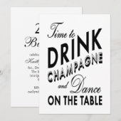 21st Birthday nodig Tijd uit om Champagne wit te D Kaart (Voorkant / Achterkant)