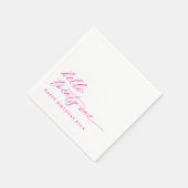 21st Birthday Party Hello 21 Modern Hot Pink Servet (Hoek)