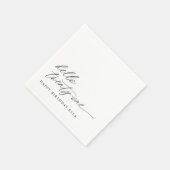 21st Birthday Party Hello 21 Modern Milestone Servet (Hoek)