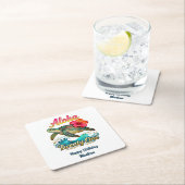  21st Birthday Personalized Tropical Ocean Theme Kartonnen Onderzetters (Insitu)