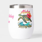  21st Birthday Personalized Tropical Sea Turtle  (Achterkant)