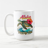  21st Birthday Personalized Tropical Sea Turtle  Koffiemok (Links)