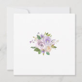 21st Birthday Pretty Purple Floral Invitation Kaart (Achterkant)