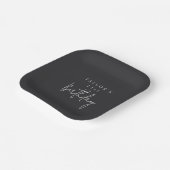 21st Birthday Simple Minimalist Flat Black Papieren Bordje (Gebogen)