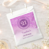 21st Birthday | Sparkling Pink Gold Glitter Bedankzakje (Geknipt)