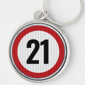 21st Birthday Speed Limit Sign - ANY AGE Sleutelhanger (Voorkant)
