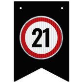 21st Birthday Speed Limit Sign - ANY AGE Vlaggetjes (Eerste vlag)