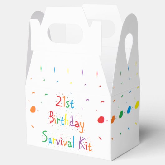 "21st Birthday" Survival Kit Bedankdoosjes (Geopend)