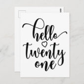 21st Birthday Women Hello 21 Cute 21 Years Old Briefkaart (Voorkant / Achterkant)