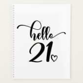 21st Birthday Women Hello 21 Cute 21 Years Old Planner (Voorkant)