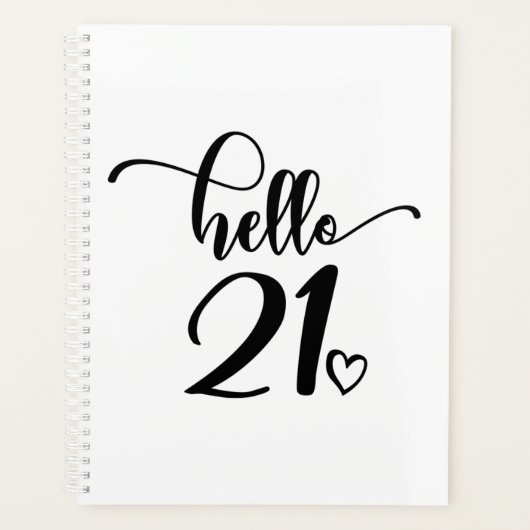 21st Birthday Women Hello 21 Cute 21 Years Old Planner (Voorkant)