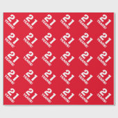 21St. Birthday wrapping paper | Aangepast leeftijd Cadeaupapier (Vlak)