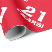 21St. Birthday wrapping paper | Aangepast leeftijd Cadeaupapier (Rol Hoek)