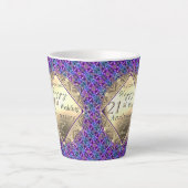 21st Brass Jubileum met Iolite Latte Mok (Voorkant)