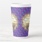 21st Brass Jubileum met Iolite Latte Mok (Voorkant)
