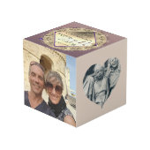 21st Brass Wedding Anniversary Photo Cube Kubus (Achter hoekig)