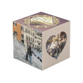 21st Brass Wedding Anniversary Photo Cube Kubus (Voorkant hoekig)