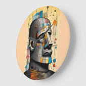 21st Century Moai - Ken Gage Tiki Art Grote Klok (Hoek)