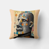 21st Century Moai - Ken Gage Tiki Art Kussen (Achterkant)