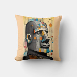 21st Century Moai - Ken Gage Tiki Art Kussen