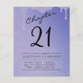 21st de Uitnodiging van de Glitter van het Manuscr Flyer (Voorkant)