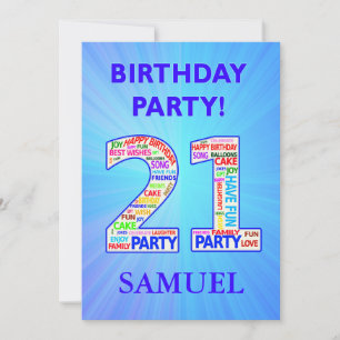 21st de Uitnodiging van de Partij van de Geboorted
