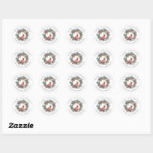 21st Happy Birthday Cardinal Wreath Custom Ronde Sticker (Vel)