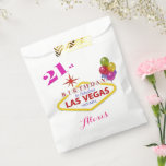 21st Las Vegas Birthday Favor Gift Bags Bedankzakje<br><div class="desc">21st Las Vegas Birthday Favor Gift Bags Roze toevoegen naam</div>