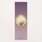 21st Wedding Anniversary Brass Yoga Mat (Voorkant)
