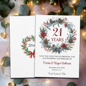 21st Wedding Anniversary Winter Save The Date