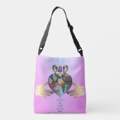 21st Wedding Jubileum Claddaugh Foto Crossbody Tas (Achterkant)