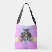 21st Wedding Jubileum Claddaugh Foto Crossbody Tas (Voorkant)