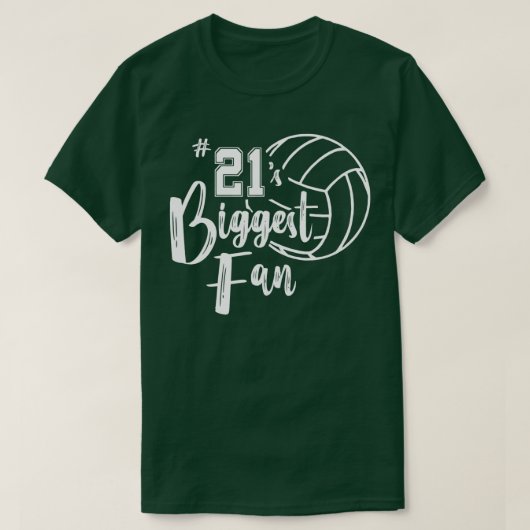 21ste 21s grootste Fan Volleyball mama papa T-shirt (Design voorkant)